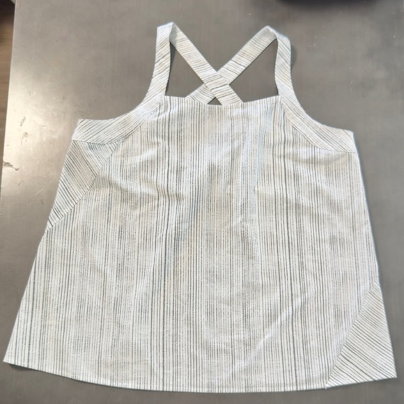 Athleta‎ Arrival Tank Amara Stripe White Black Size XL - Picture 3 of 11